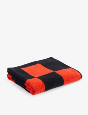 HAY: Check-pattern cotton hand towel