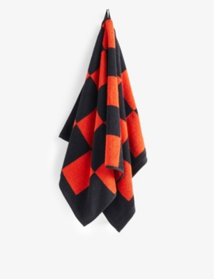 HAY: Check-pattern cotton hand towel