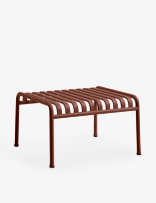 Hay Red Palissade Powder-coated Steel Ottoman In Brown