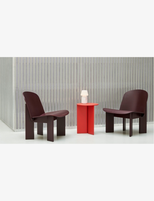 Slit round power-coated steel side table 35.5cm