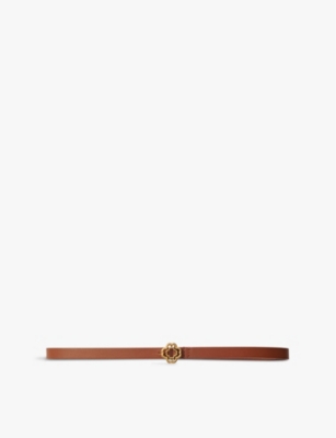 MAJE: Logo-buckle leather belt