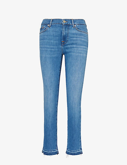 7 FOR ALL MANKIND: Roxanne slim-fit mid-rise stretch-denim jeans
