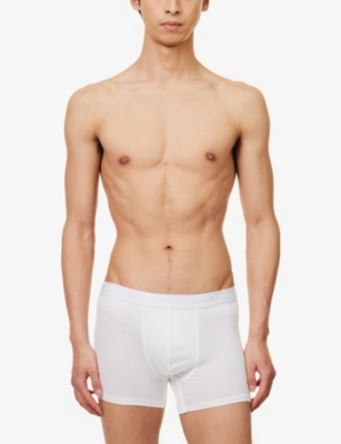 Shop Cdlp Mens White Logo-waistband Pack Of Three Stretch-jersey Boxers