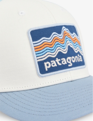 Shop Patagonia Boys Light Plume Grey Kids Brand-appliqué Organic Cotton Cap