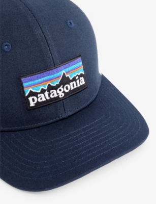 Shop Patagonia Boys Vy Blue Kids Brand-appliqué Organic Cotton Cap In Navy Blue