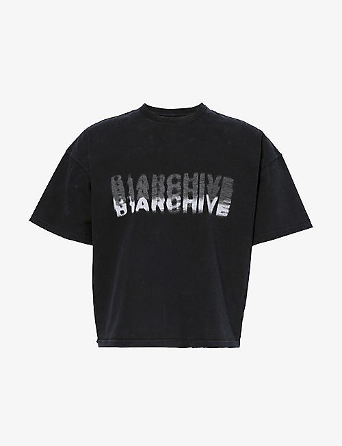 B1 ARCHIVE: Faded logo-print regular-fit cotton-jersey T-shirt