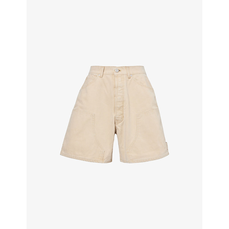 Shop B1 Archive Men's Khaki Carpenter Wide-leg Cotton Shorts
