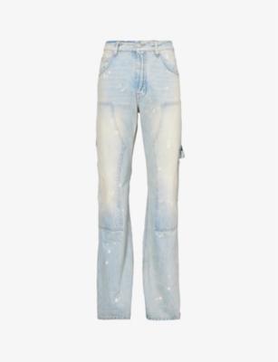 Shop B1 Archive Men's B35 Vintage Wash Carpenter Faded Straight-leg Jeans