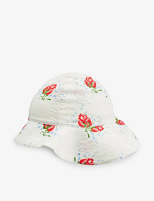 KONGES SLOJD: Elin rose-print stretch-organic cotton hat 3 months - 4 years