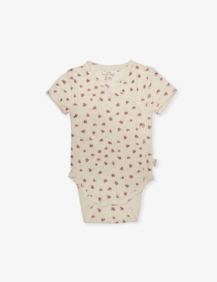 KONGES SLOJD: Minnie Bloom floral-print organic-cotton bodysuit 0-6 months