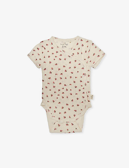 KONGES SLOJD: Minnie Bloom floral-print organic-cotton bodysuit 0-6 months