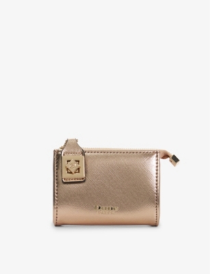 DUNE: Koined metallic faux-leather purse