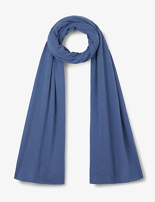 THE WHITE COMPANY: Ribbed linen and cotton scarf