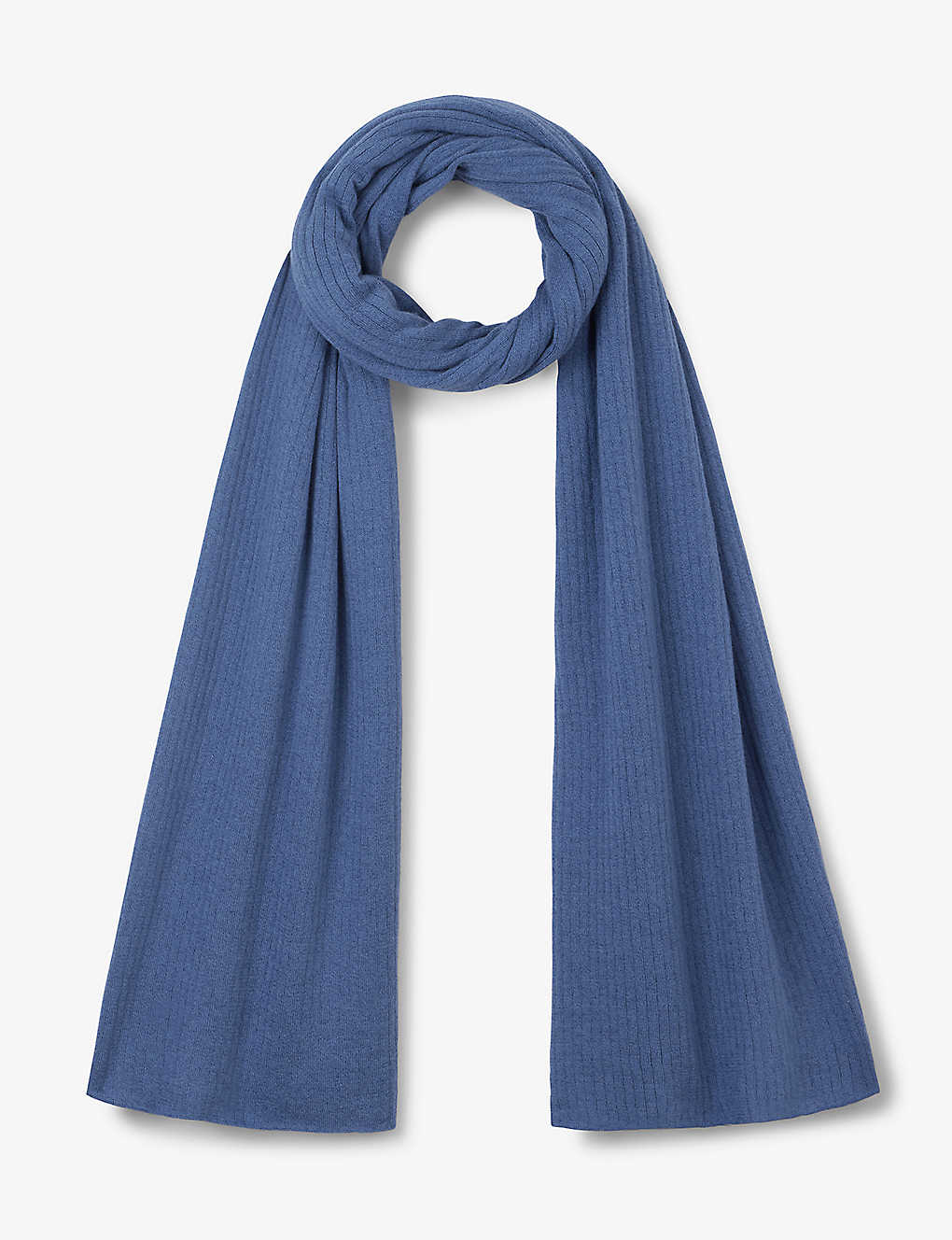 The White Company Womens Atlantic Ribbed Linen And Cotton Scarf