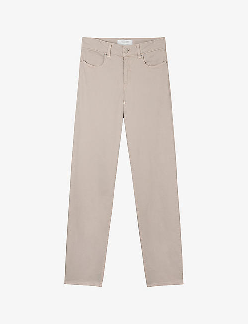 THE WHITE COMPANY: Brompton slim-leg mid-rise linen jeans