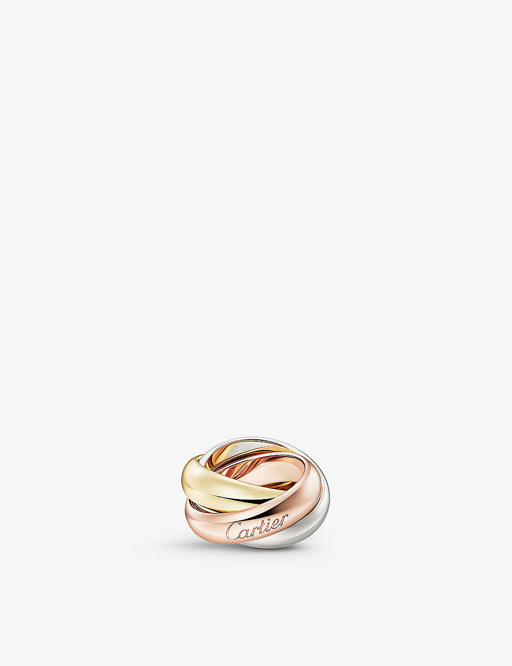 Cartier Womens Gold Trinity Extra-large 18ct White, Rose And Yellow-gold Ring