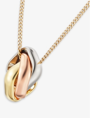 CARTIER: Trinity 18ct white, rose and yellow-gold pendant necklace