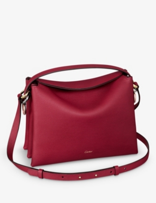 Cartier Womens Ruby Trinity Leather Cross-body Bag