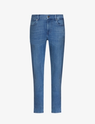 Shop 7 For All Mankind Mens Light Blue Slimmy Tapered Luxe Performance Plus Slim-fit Tapered Jeans