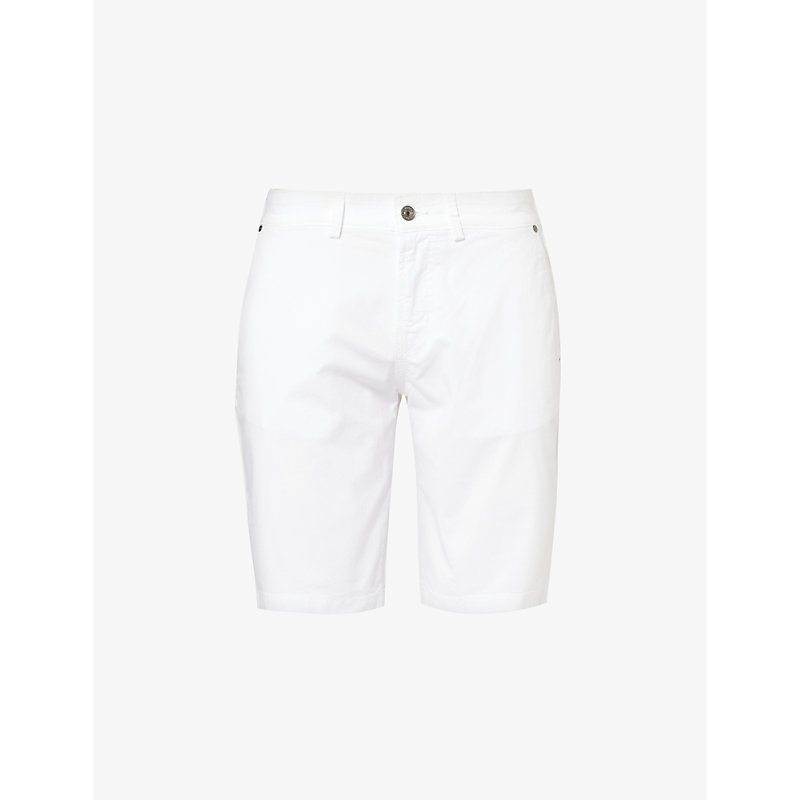 Shop 7 For All Mankind Men's White Perfect Regular-fit Stretch-cotton Chino Shorts