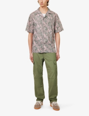 Shop 7 For All Mankind Men's Multicolour Floral-print Camp-collar Cotton Shirt