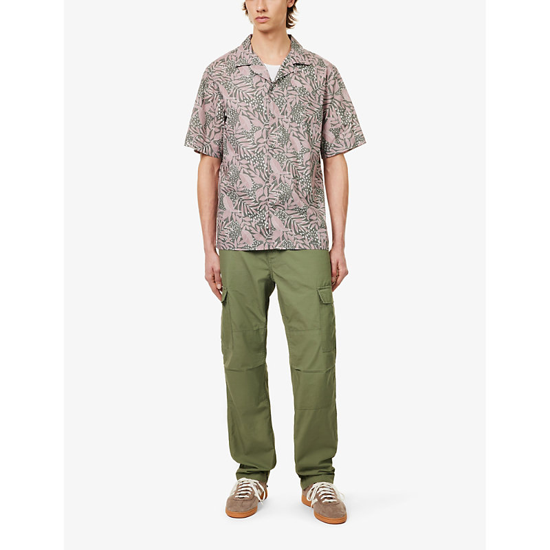 Shop 7 For All Mankind Men's Multicolour Floral-print Camp-collar Cotton Shirt