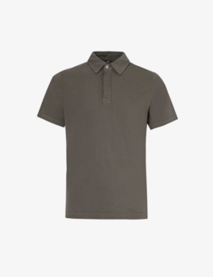 7 FOR ALL MANKIND: Short-sleeved logo-embroidered cotton-piqué polo shirt