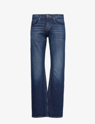 7 FOR ALL MANKIND: Brett straight-leg mid-rise stretch-denim jeans