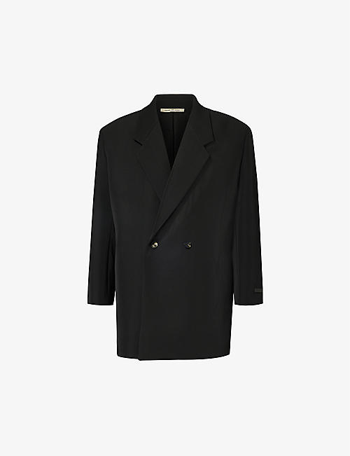 FEAR OF GOD: California notched-lapel oversized wool and cotton-blend jacket