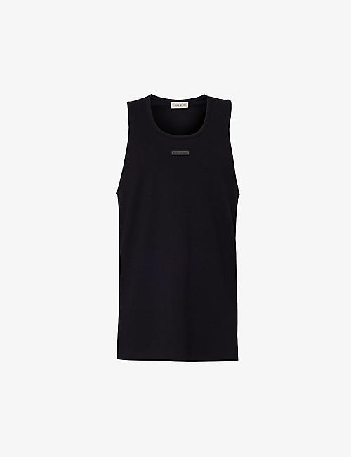 FEAR OF GOD: Brand-patch stretch-cotton tank top
