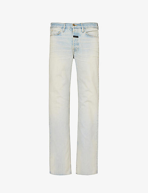 FEAR OF GOD: Brand-patch straight-leg jeans