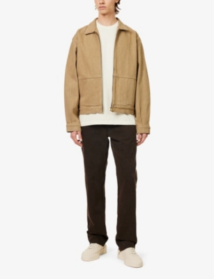 Shop Fear Of God Brand-patch Straight-leg Jeans In Deer