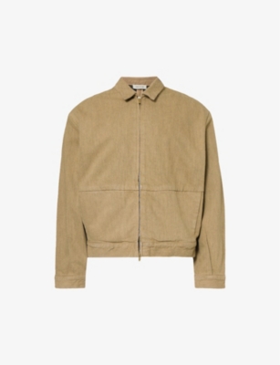 Shop Fear Of God Men's Deer Brand-patch Relaxed-fit Denim Jacket