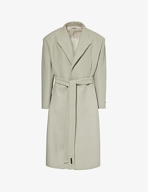 FEAR OF GOD: Tie-fastened relaxed-fit wool overcoat