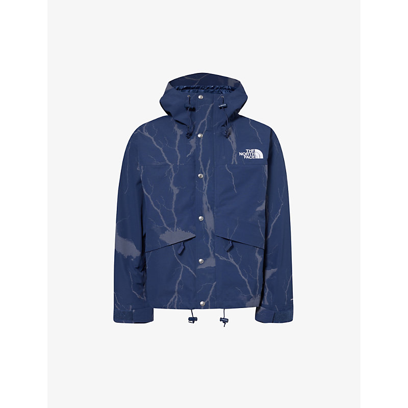 Shop The North Face 86 Retro Mountain Brand-embroidered Shell Jacket In Summit Navy Tnf Lightni