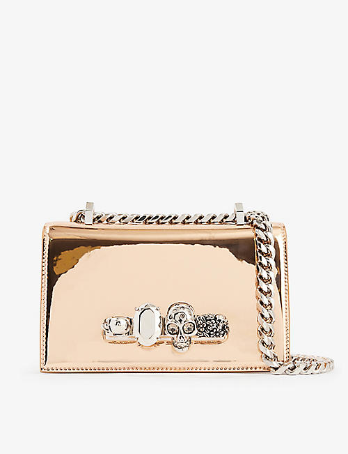 ALEXANDER MCQUEEN: The Jewelled mini faux-leather shoulder bag