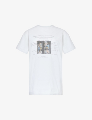 Bella Freud Womens White Lady Behave Graphic-print Cotton-jersey T-shirt