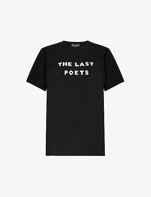 BELLA FREUD: The Last Poets text-print organic cotton-jersey T-shirt
