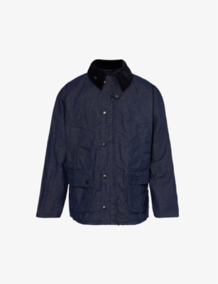 BARBOUR: Bedale corduroy-collar denim jacket