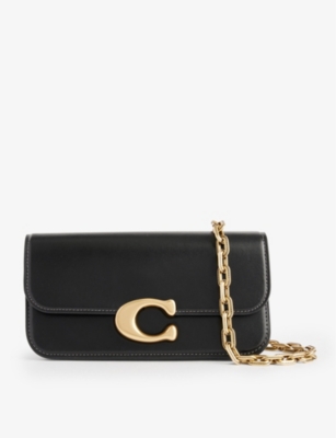 Coach Luxe Idol Leather Shoulder Bag In B4/black