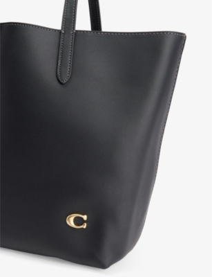 North 32 branded-plaque leather tote bag