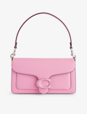 Shop Coach Women's Lh/vivid Pink Tabby 26 Leather Shoulder Bag