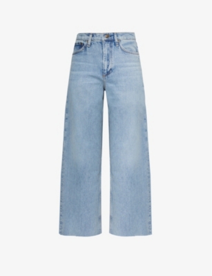 Shop Rag & Bone Womens Cecilia Andi Wide-leg High-rise Stretch-denim Jeans