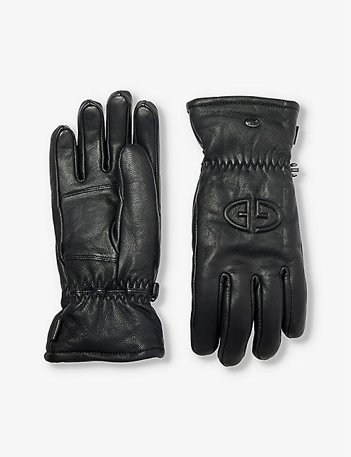 GOLDBERGH: Freeze logo-embossed leather gloves