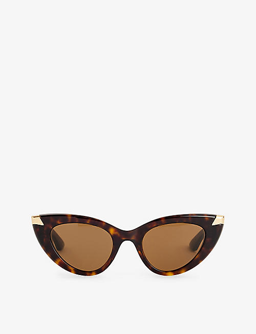ALEXANDER MCQUEEN: AM0442S cat-eye-frame acetate sunglasses