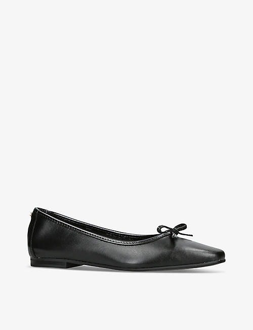 CARVELA COMFORT: Mya Bow pointed-toe leather shoes