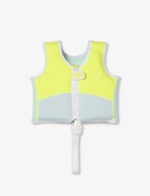 SUNNYLIFE: Salty the Shark colour-block swim vest 1-2 years