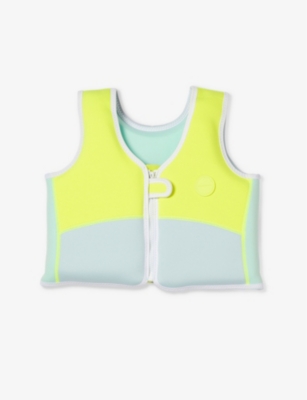 SUNNYLIFE: Salty the Shark colour-block swim vest 3-6 years