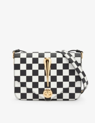 Shop Moschino Womens Fantasy Print Only One Gone With The Wind Leather Cross-body Bag