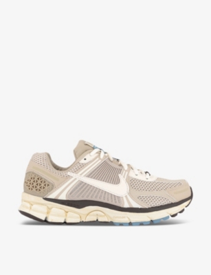 Shop Nike Womens Oatmeal Pale Ivory Sail Zoom Vomero 5 Logo-embossed Leather And Mesh Low-top Trainers